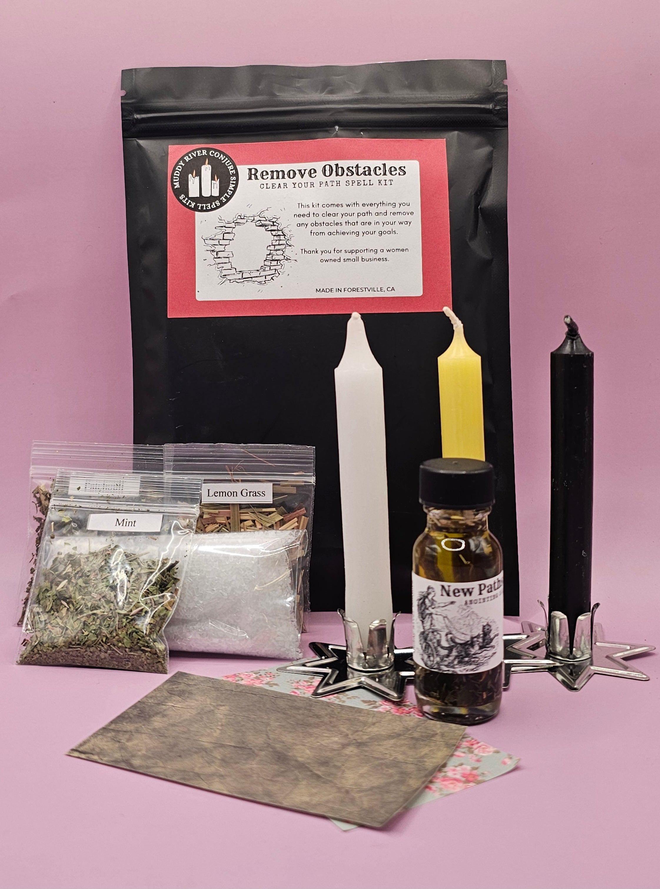Obstacle Remover Spell Kit, Block Buster Ritual Kit