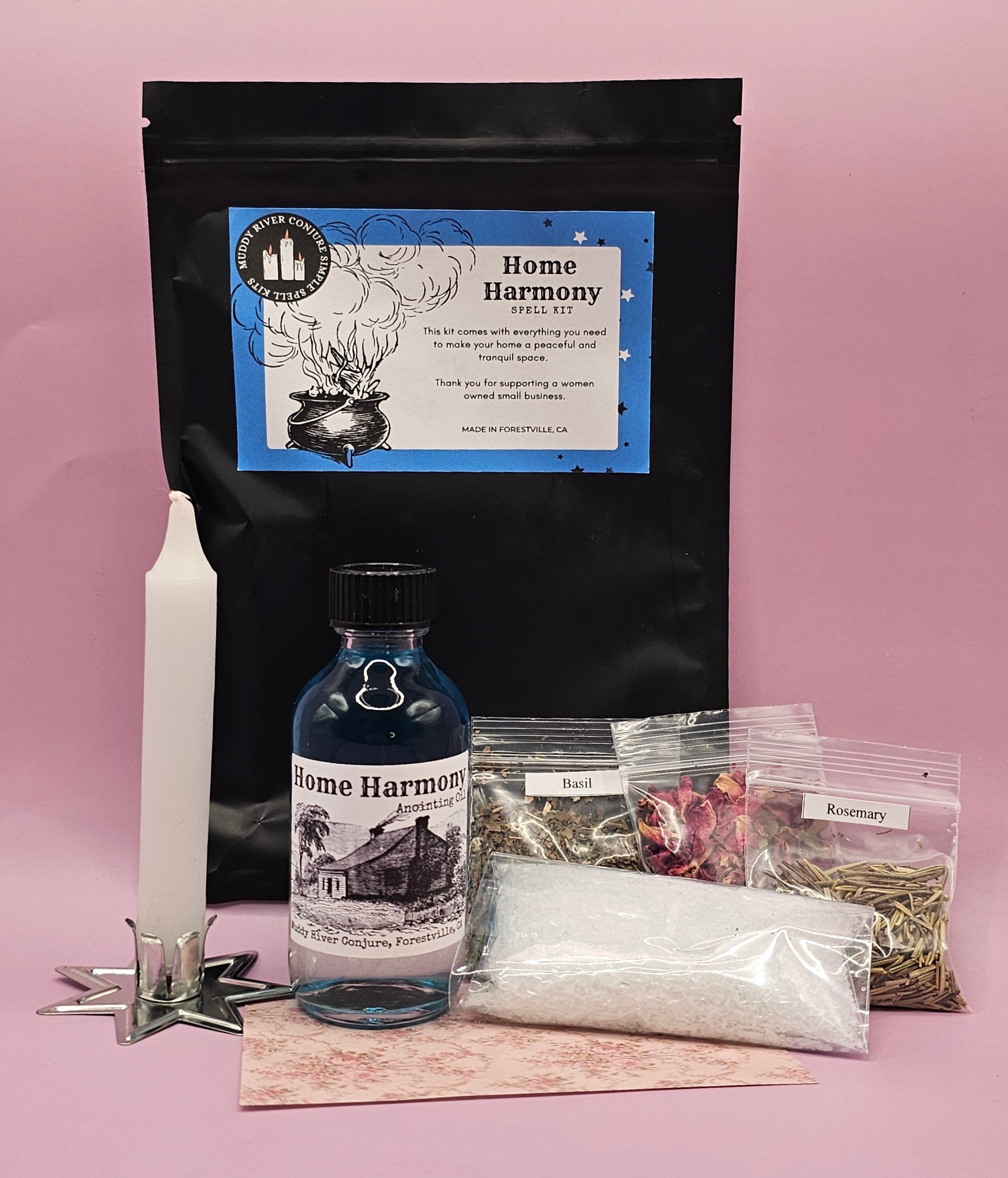 Home Harmony Ritual Kit, Spell Kit for a Peaceful Home