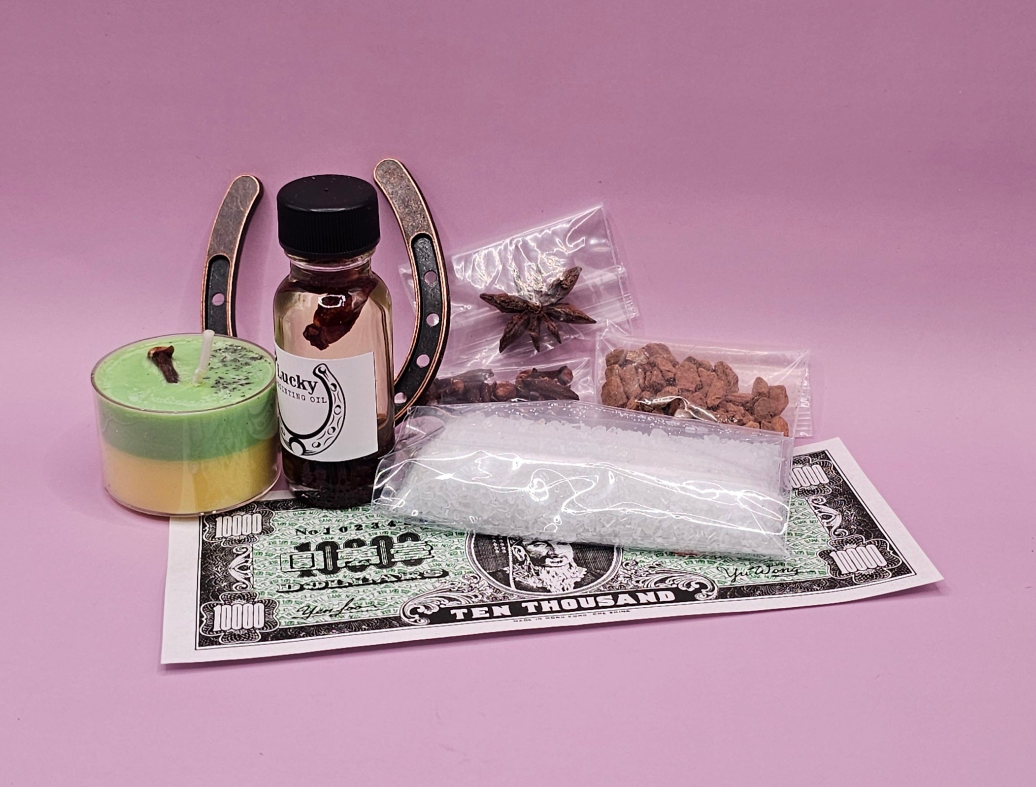 Lucky Ritual Kit, Spell Kit for Luck with lucky Horseshoe
