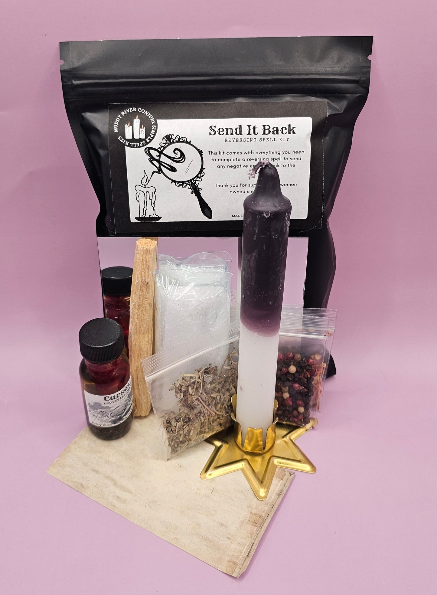 Send It Back Reversing Spell Kit, Reversing Ritual Kit