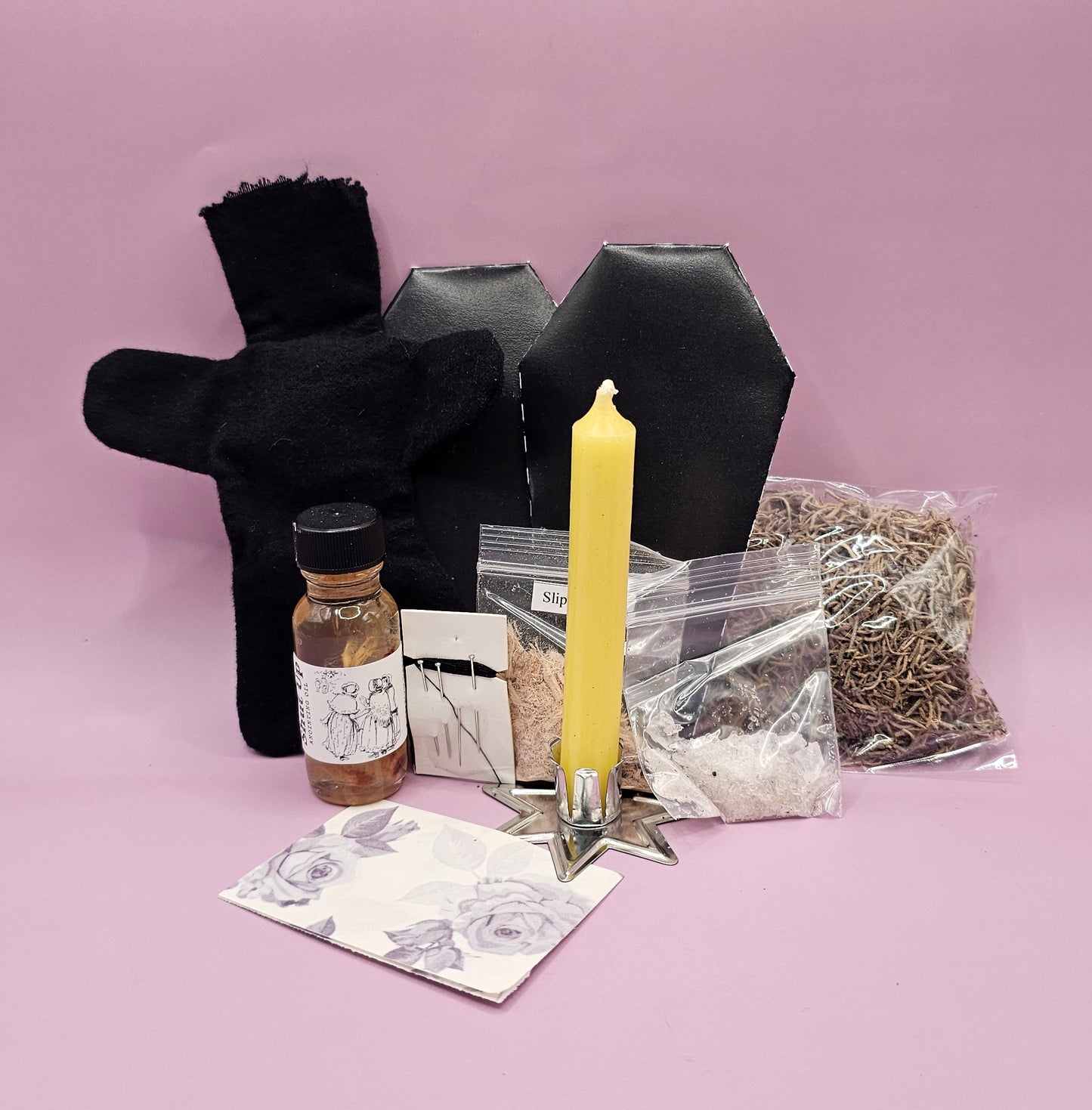 Shut Up Ritual Kit and Poppet, Spell Kit for Stopping Gossip