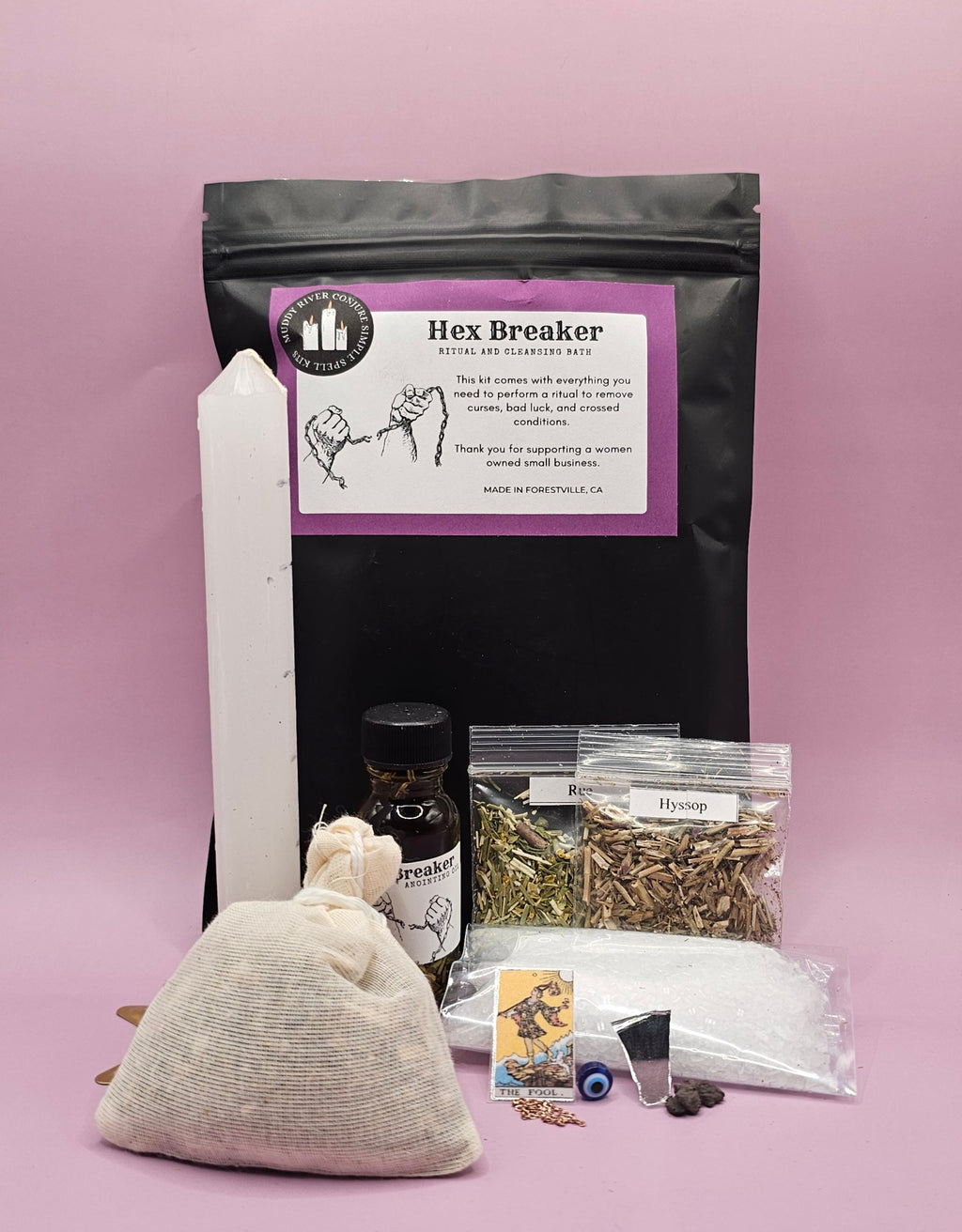 Hex Breaker Seven Night Ritual Kit with Cleansing Herb Bath