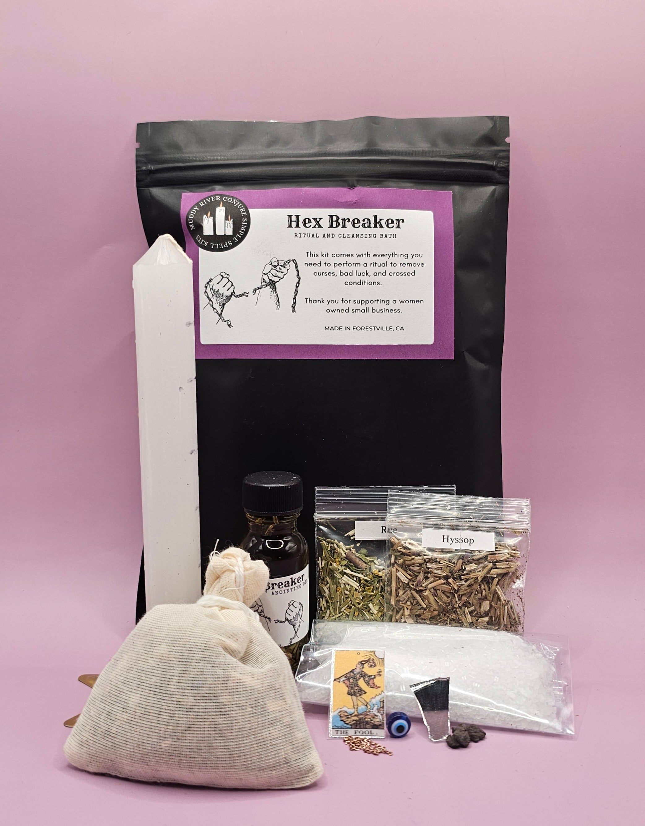Hex Breaker Seven Night Ritual Kit with Cleansing Herb Bath