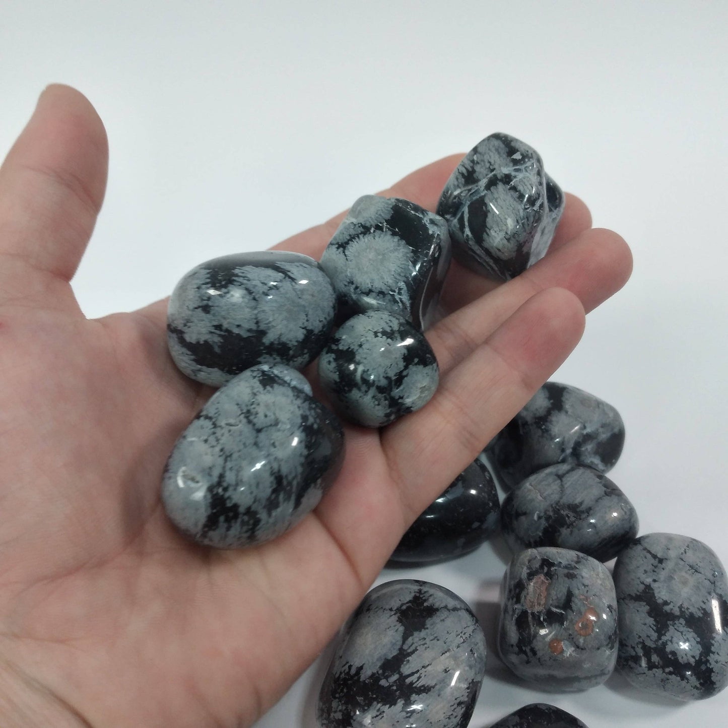 Tumbled Snowflake Obsidian