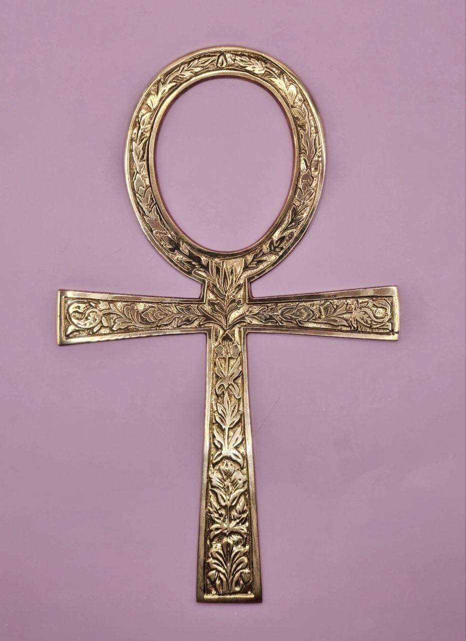 7 3/4" Brass Ankh