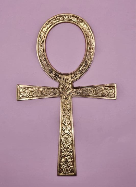 7 3/4" Brass Ankh