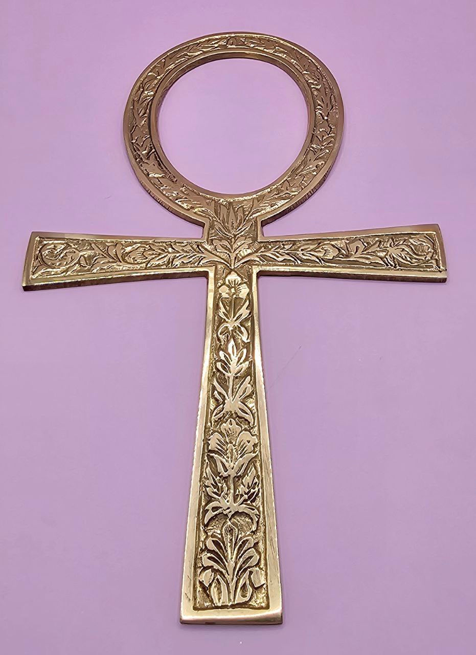 7 3/4" Brass Ankh