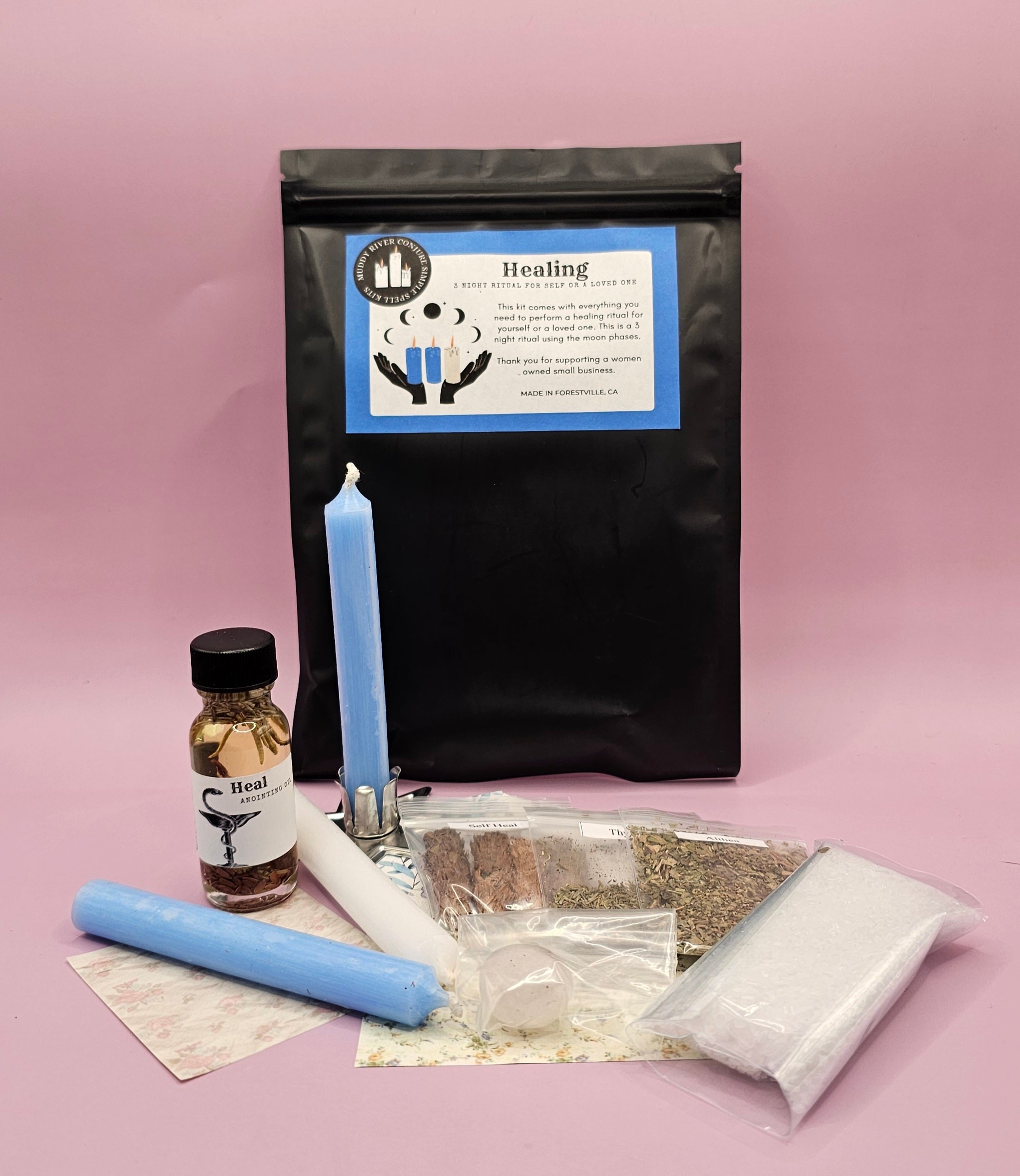 Healing 3 Night Ritual Spell Kit Using The Moon Phases