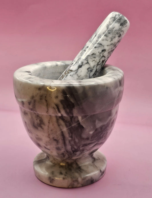 White Marble Mortar & Pestle